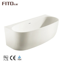 Clear white square acrylic freestanding large corner bath tub